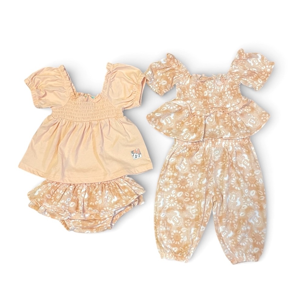 DISNEY Bundle of 2 Minnie Mouse Matching Sets Baby Girl’s size 9M